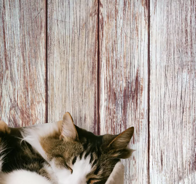 Vinilo estampado decorativo Tablones de madera marrón claro - TenVinilo