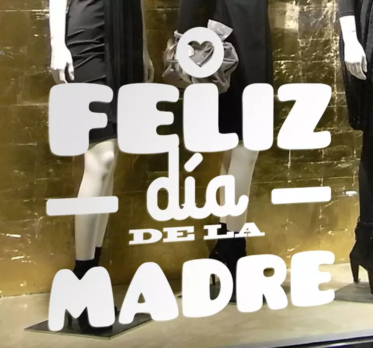 Vinilo etiqueta tienda día de la madre - TenVinilo