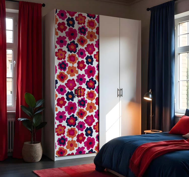 Vinilo flores amapola roja - TenVinilo