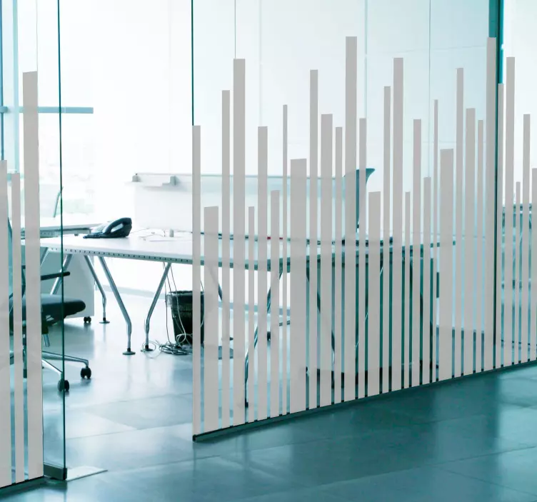 Pegatina con formas líneas irregulares verticales - TenVinilo