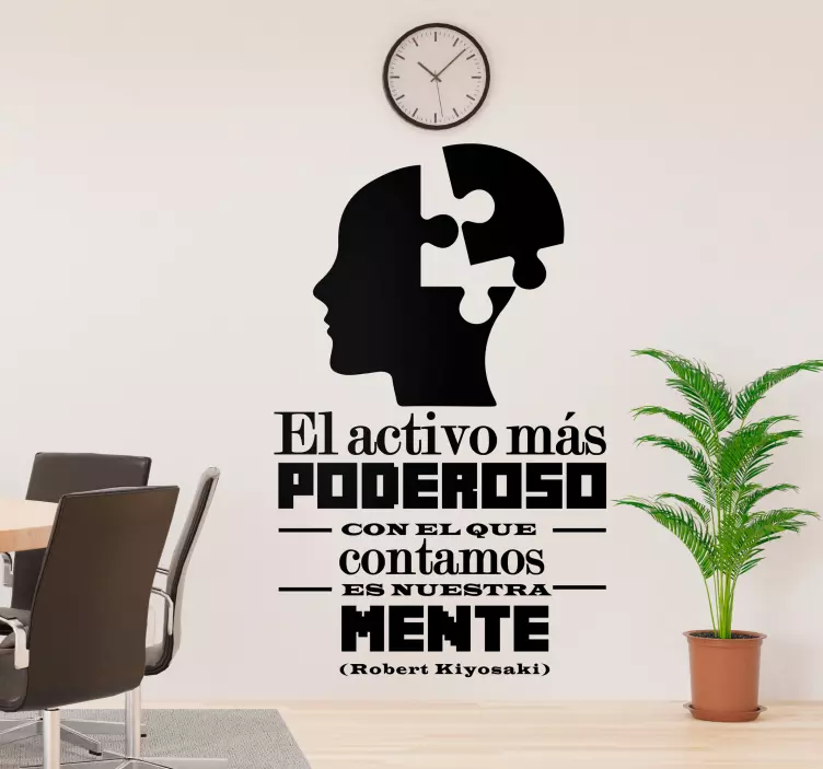 Vinilo frase célebre nuestra mente - TenVinilo