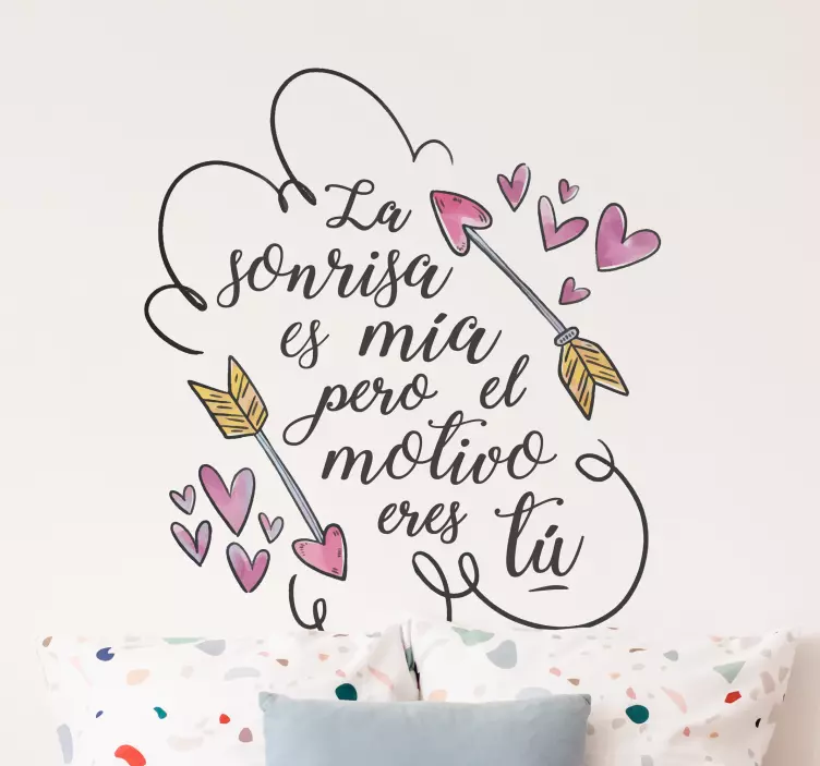 Vinilo frase de San Valentín - TenVinilo