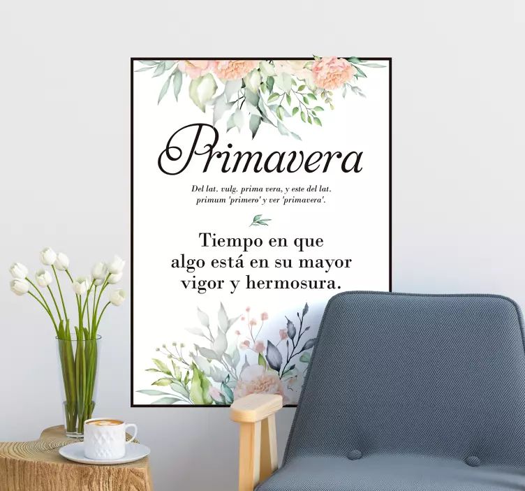 Vinilo frase qué es la primavera - TenVinilo