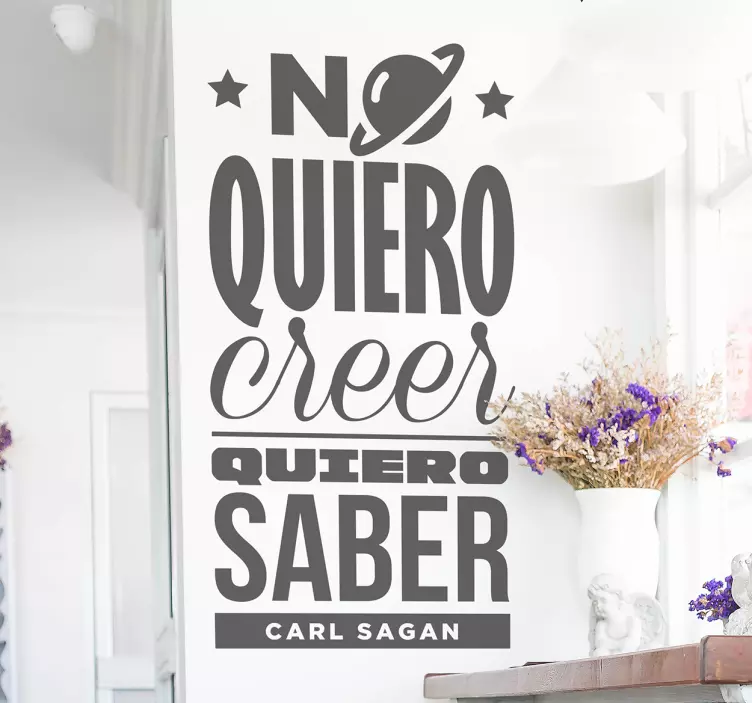 Vinilo frases célebres Carl Sagan - TenVinilo