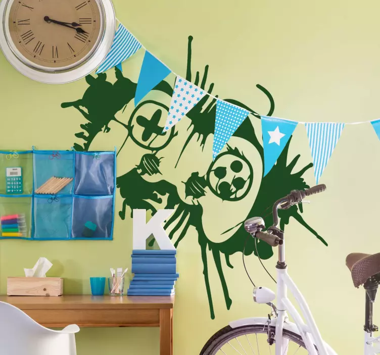 Vinilo juvenil mando playstation para pared - TenVinilo