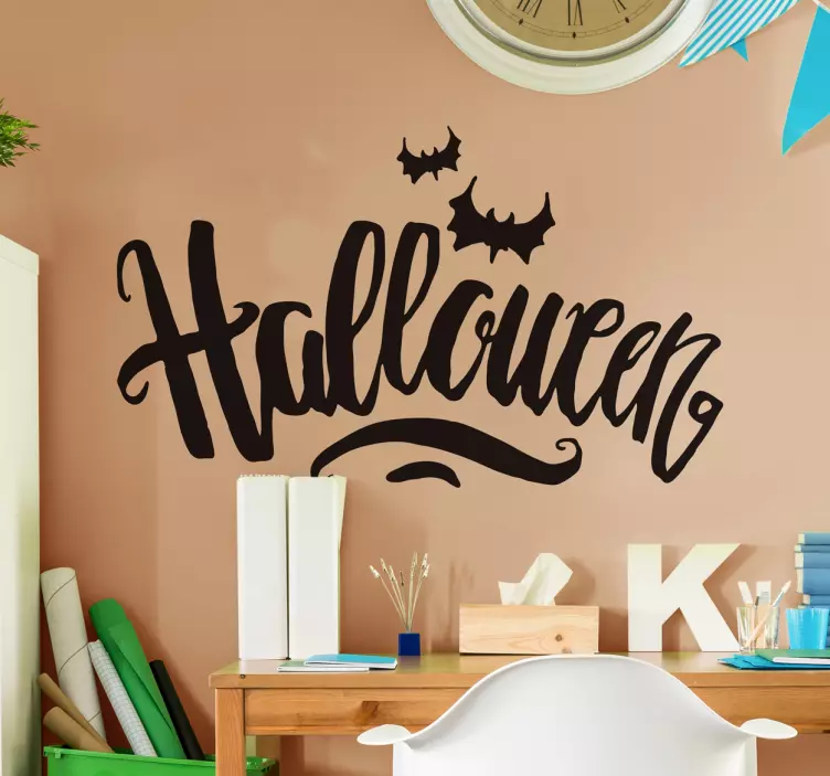 Vinilo Halloween lettering terror - TenVinilo