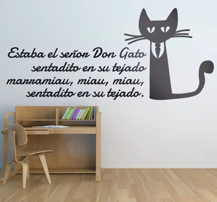 Vinilo infantil canción don gato - TenVinilo