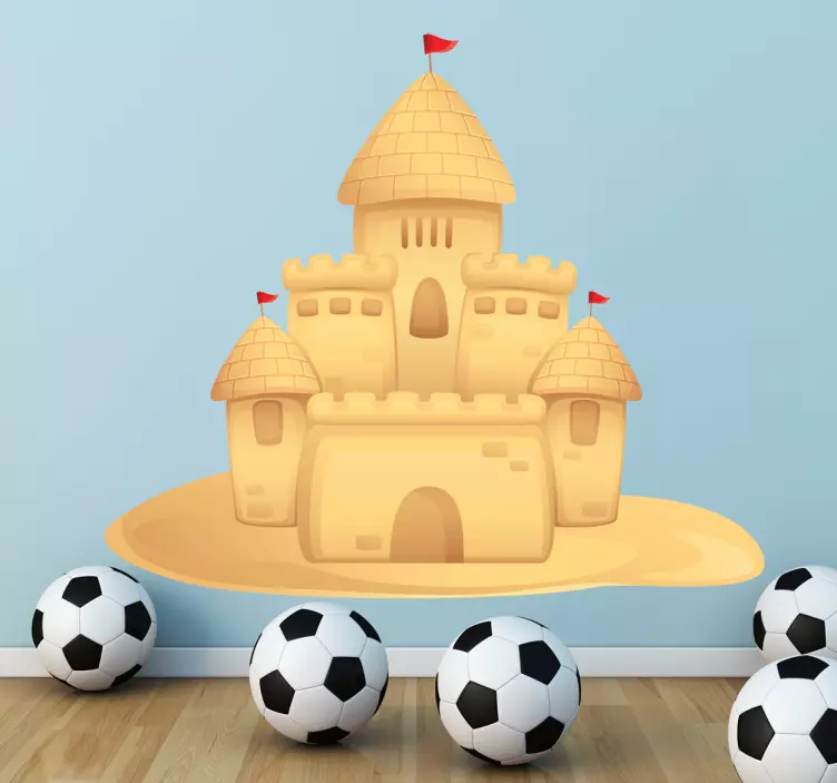 Vinilo infantil castillo de arena - TenVinilo