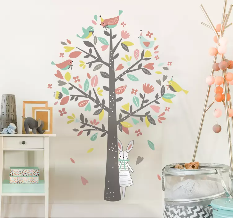 Vinilo infantil decorativo árbol - TenVinilo