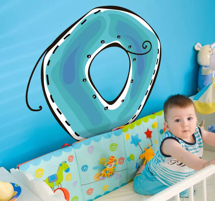 Vinilo infantil dibujo letra o - TenVinilo