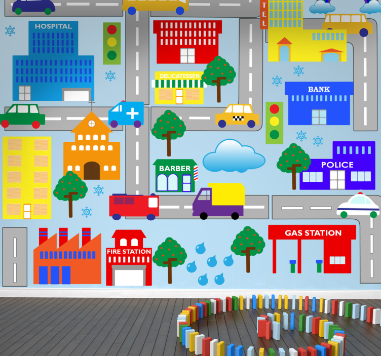 Vinilo infantil gran ciudad - TenVinilo