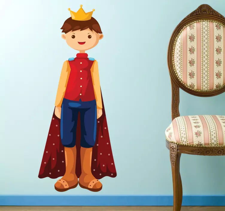 Vinilo infantil ilustración rey - TenVinilo