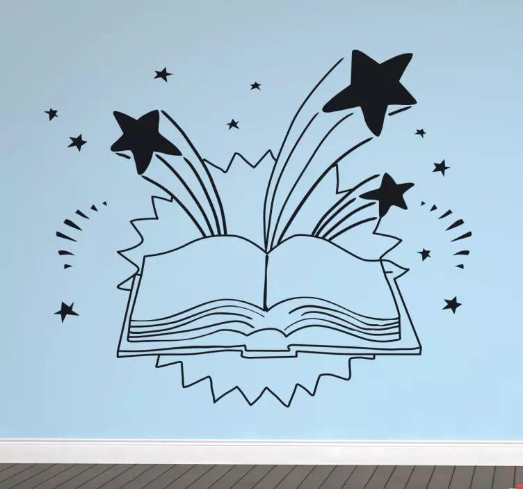 Vinilo infantil libro de la imaginación - TenVinilo