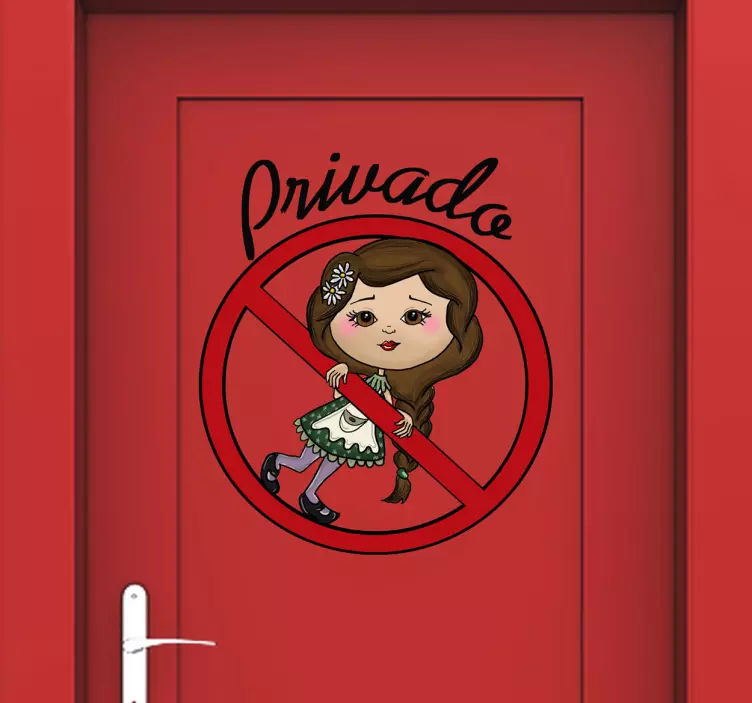 Vinilo infantil niña privado - TenVinilo