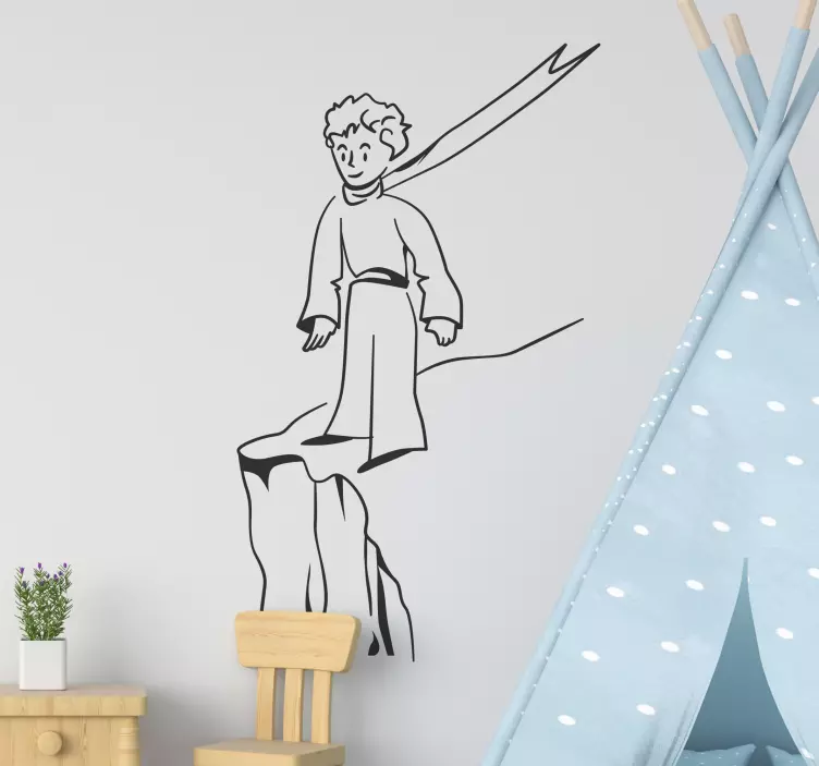 Vinilo infantil Principito en la montaña - TenVinilo