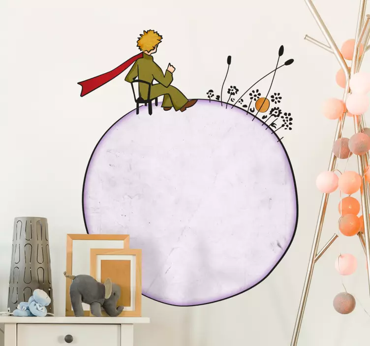 Vinilo infantil Principito en su mundo - TenVinilo
