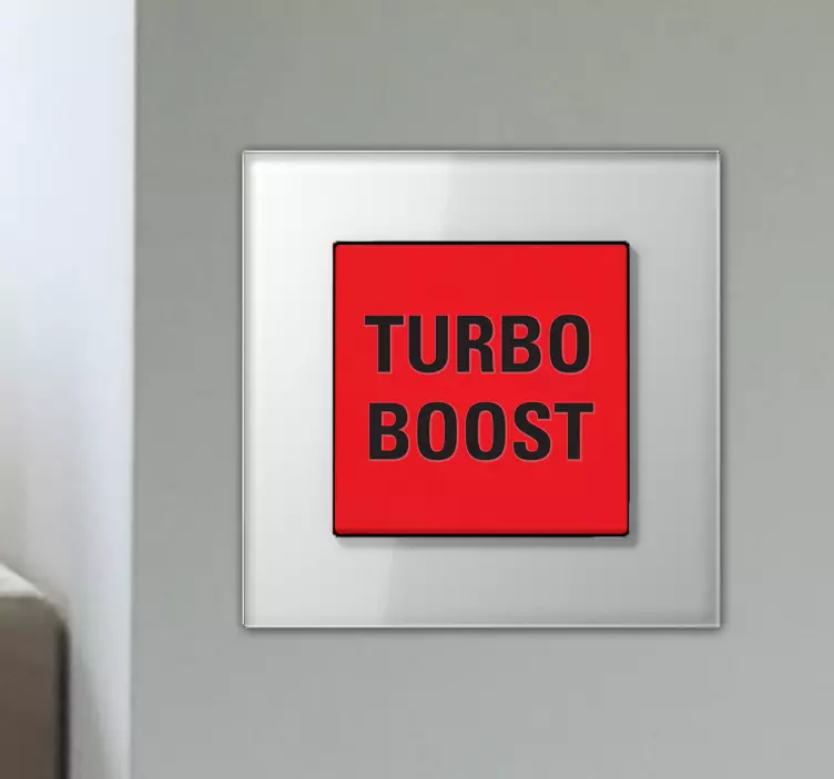Vinilo interruptor turbo boost - TenVinilo