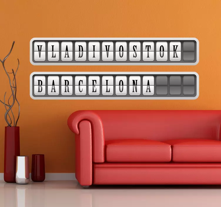 Vinilo letreros clasicos estación personalizables - TenVinilo