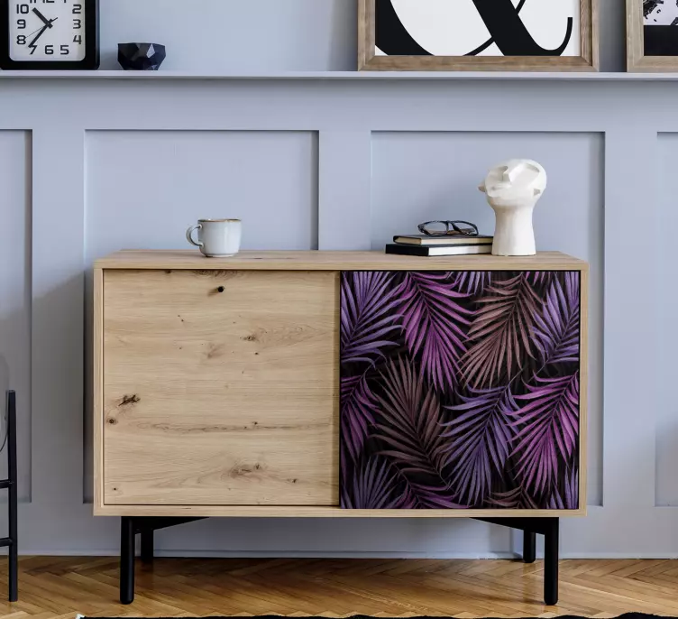 Vinilo para mueble Hojas de palmera tropical originales - TenVinilo