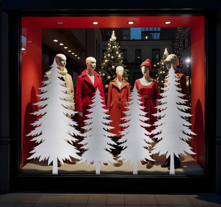 Vinilo navideño Árboles de invierno - TenVinilo
