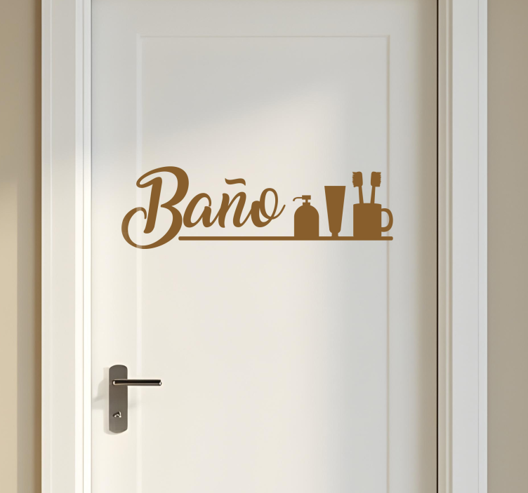 Vinilo para baño texto para el baño - TenVinilo