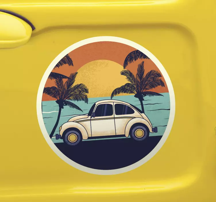 Pegatina para coche Bienvenido al coche de los 70 - TenVinilo