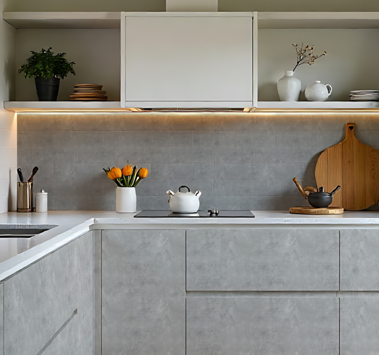 Vinilo para cocina imitación efecto piedra - TenVinilo