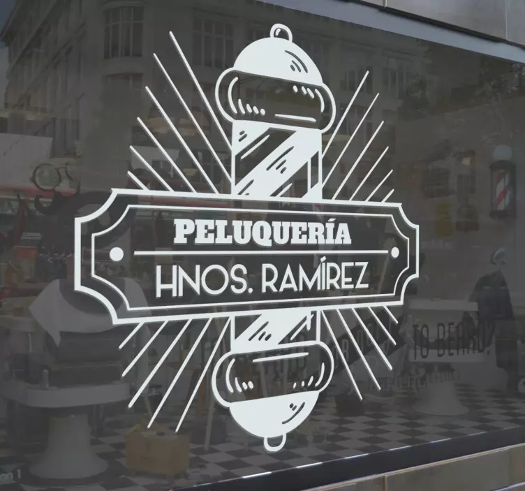 Vinilo para cristal peluquería - TenVinilo