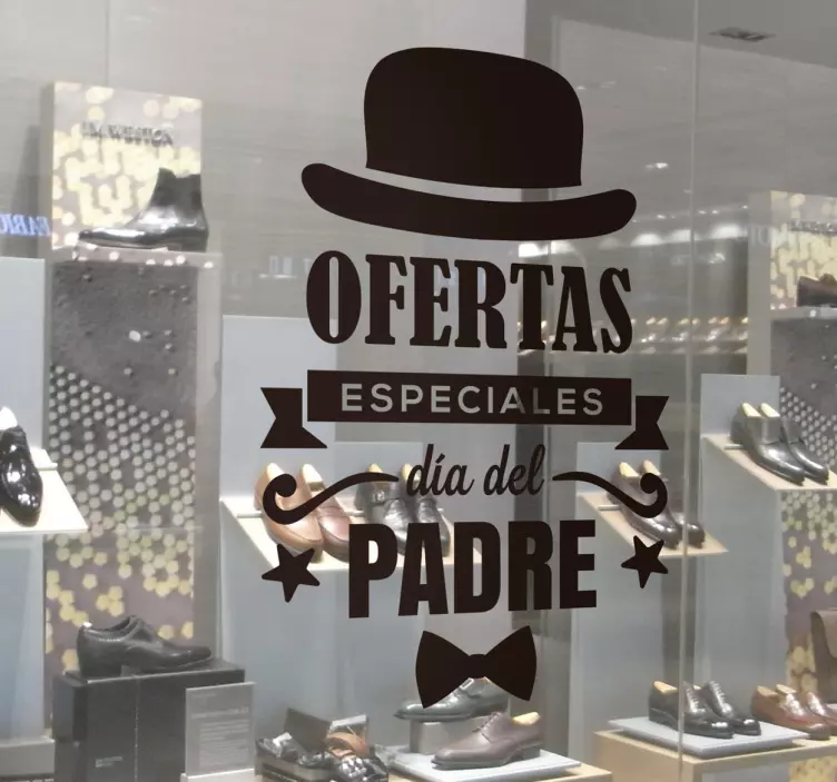 Vinilo para escaparate Día del Padre - TenVinilo