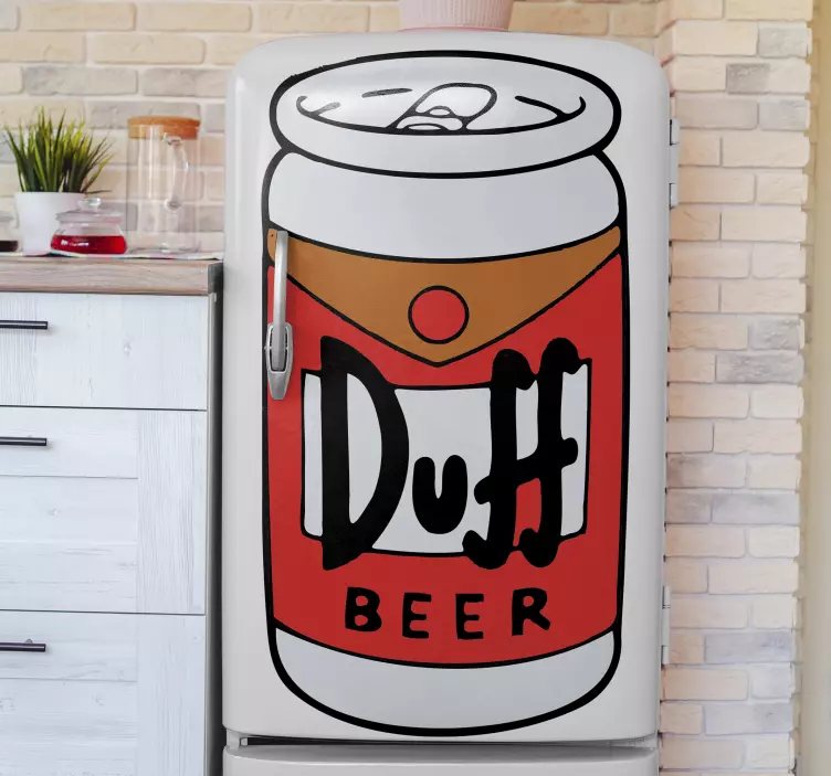Vinilo para neveras cerveza Duff - TenVinilo