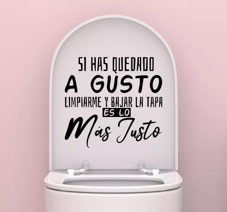 Vinilo para baño inodoros frase broma - TenVinilo