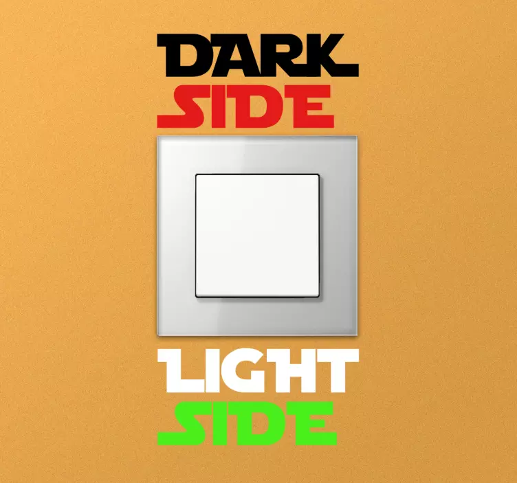 Vinilo para interruptor lado oscuro y lado claro - TenVinilo