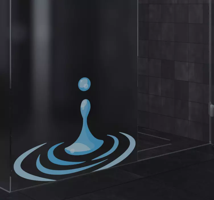 Vinilo mampara ducha Salpicadura de burbuja - TenVinilo