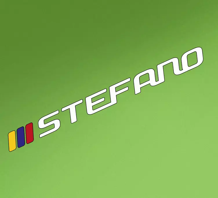 Pegatina para moto Bandera colombiana y nombre personalizado - TenVinilo