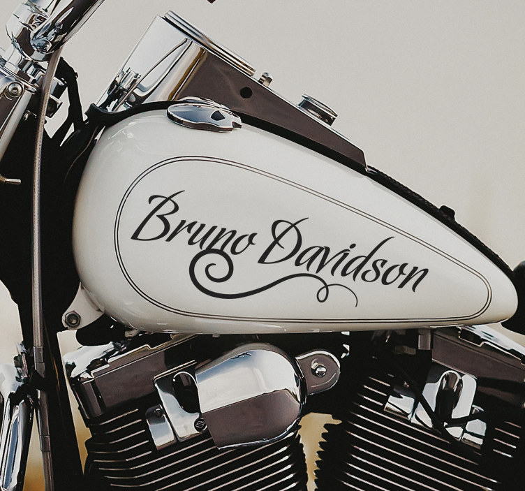 Pegatina para moto nombre de filigrana caligráfica - TenVinilo