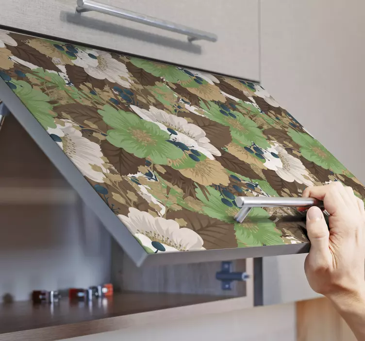 Vinilo decorativo para muebles flores primavera - TenVinilo