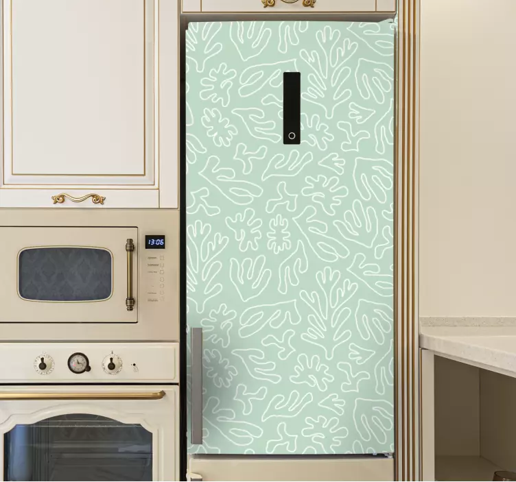 Vinilo para nevera estilo de arreglo botánico - TenVinilo