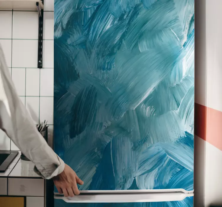 Vinilo para nevera patrón de color cepillado - TenVinilo