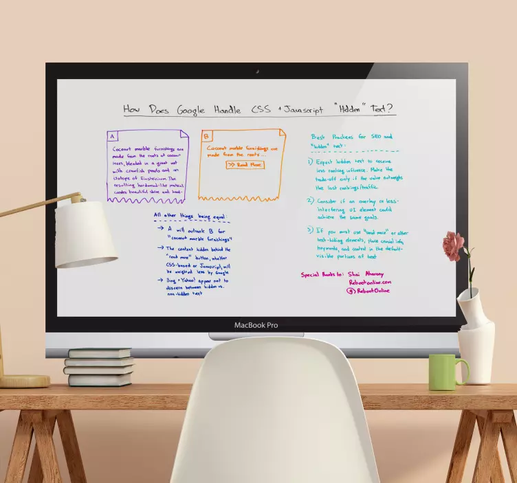 Vinilo para oficina vileda macbook - TenVinilo