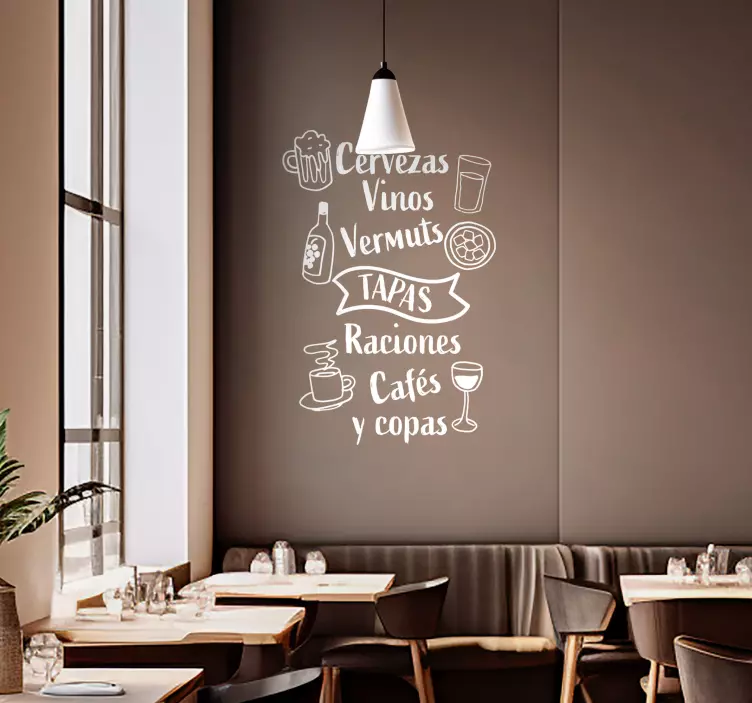 Vinilo pared bienvenido a nuestro bar! Ofrecemos una variedad de  - TenVinilo
