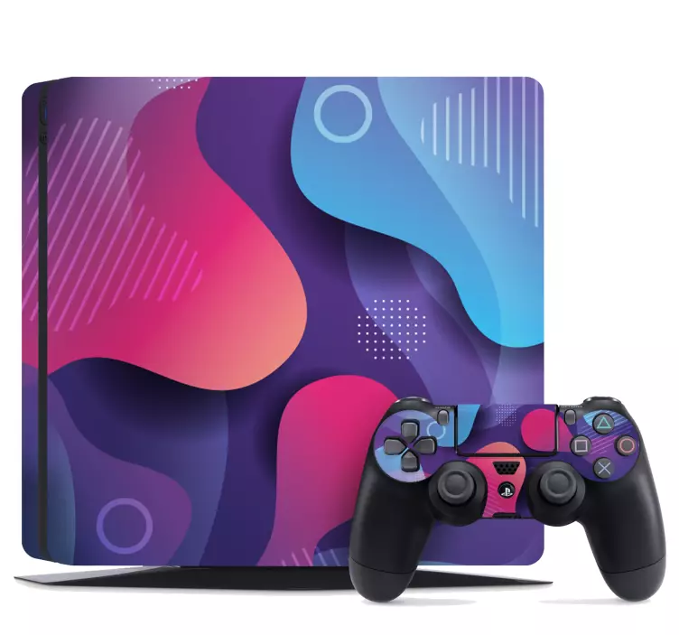 Vinilo PS4 patrón colores moderno - TenVinilo