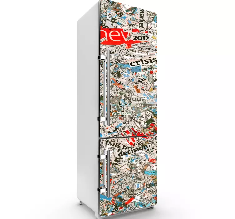 Vinilo para neveras periódicos vintage - TenVinilo