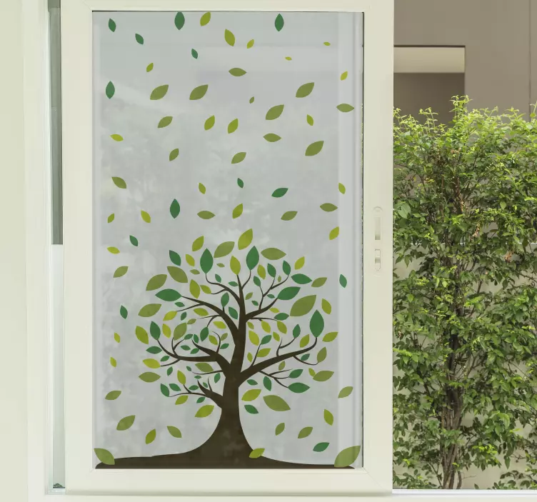Vinilo para cristal ventana lámina árbol translúcida - TenVinilo