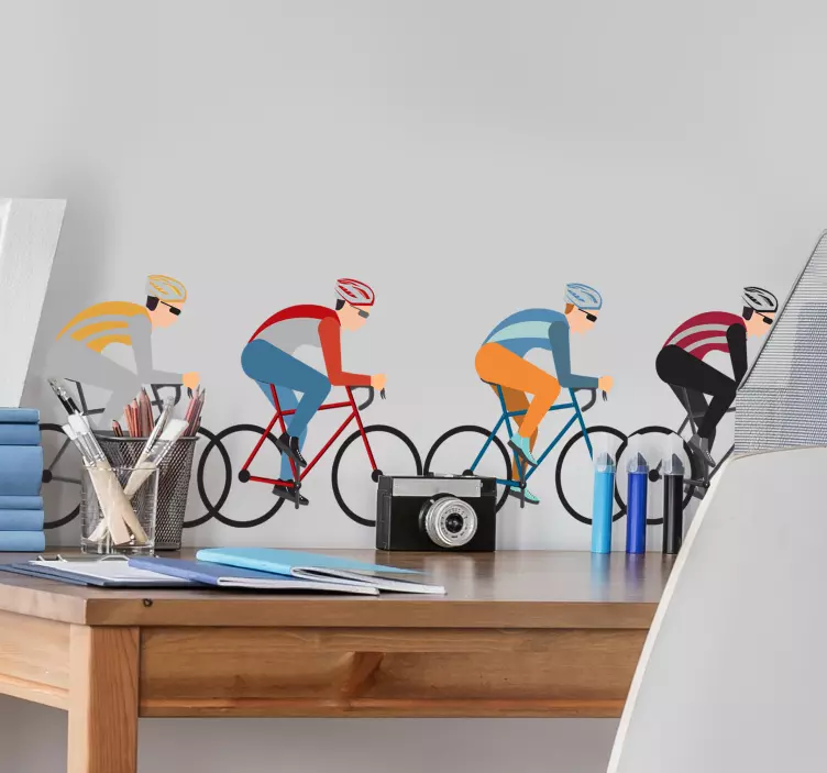 Vinilo pared de ciclismo deportivo - TenVinilo