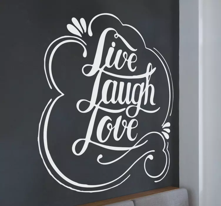 Vinilo pared live laugh love - TenVinilo