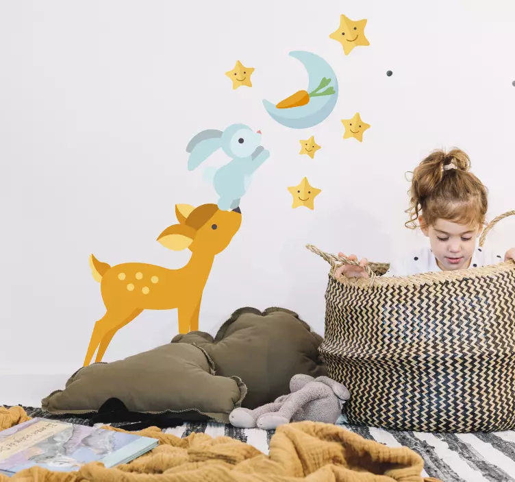 Vinilo pared rumbo a la luna - TenVinilo