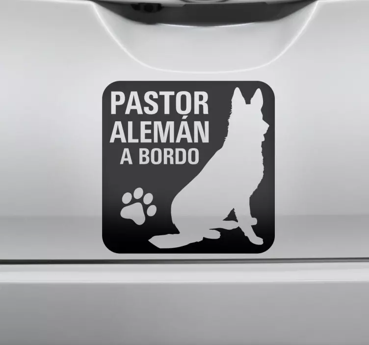 Vinilo Pastor Alemán a bordo - TenVinilo