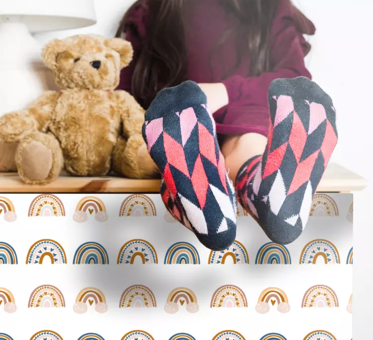 Vinilo patrón de arcoíris lindos - TenVinilo