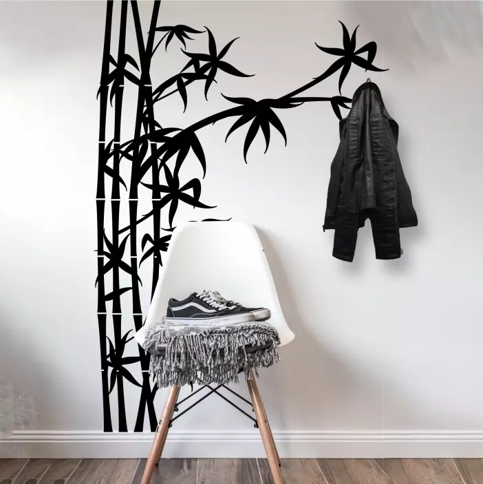 Perchero adhesivo Postes de bambú - TenVinilo