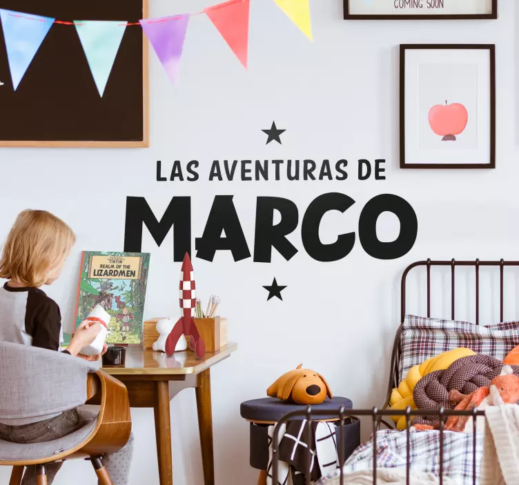 Vinilo decorativo personalizable las aventuras son momentos emoci - TenVinilo
